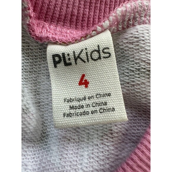 PL Kids Top sweatshirt and Shorts Set pink floral print size 4T soft comfy cozy - Picture 6 of 7